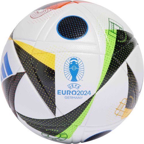 adidas Euro24 League Soccer Ball – White & Black with GloBlu