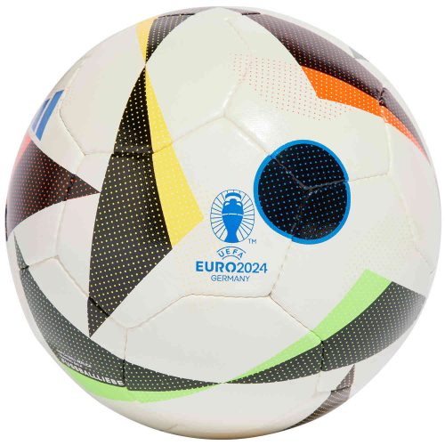 adidas Euro24 Futsal Futsal Soccer Ball – White & Black with Glory Blue