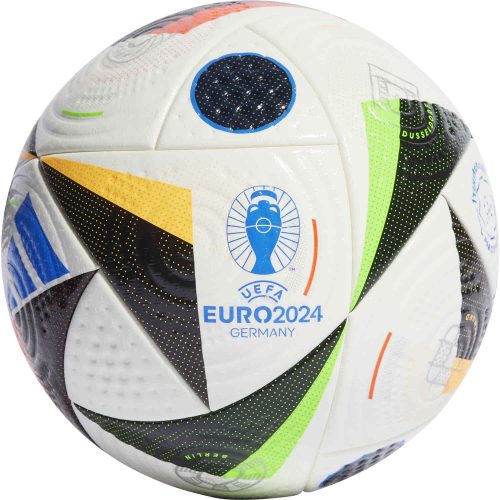adidas Euro24 Pro Official Match Soccer Ball – White & Black with GloBlu