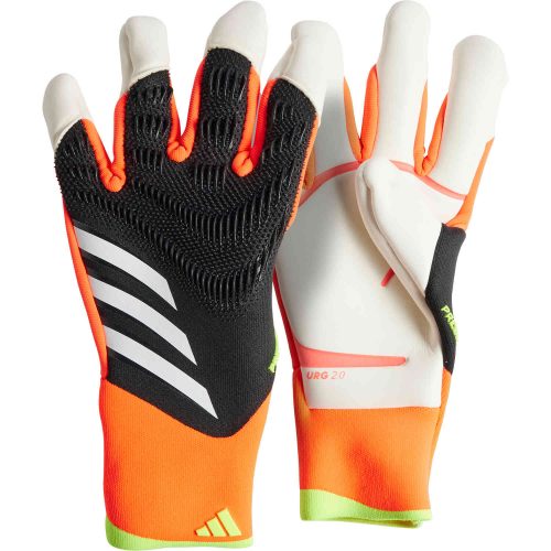 adidas Predator Elite Hybrid Cut Goalkeeper Gloves – Black & Solar Red with Solar Yellow