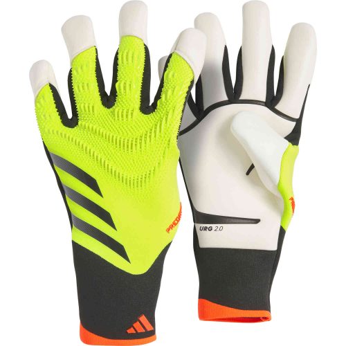 adidas Predator Pro Hybrid Cut Goalkeeper Gloves – Solar Yellow & Black with Solar Red