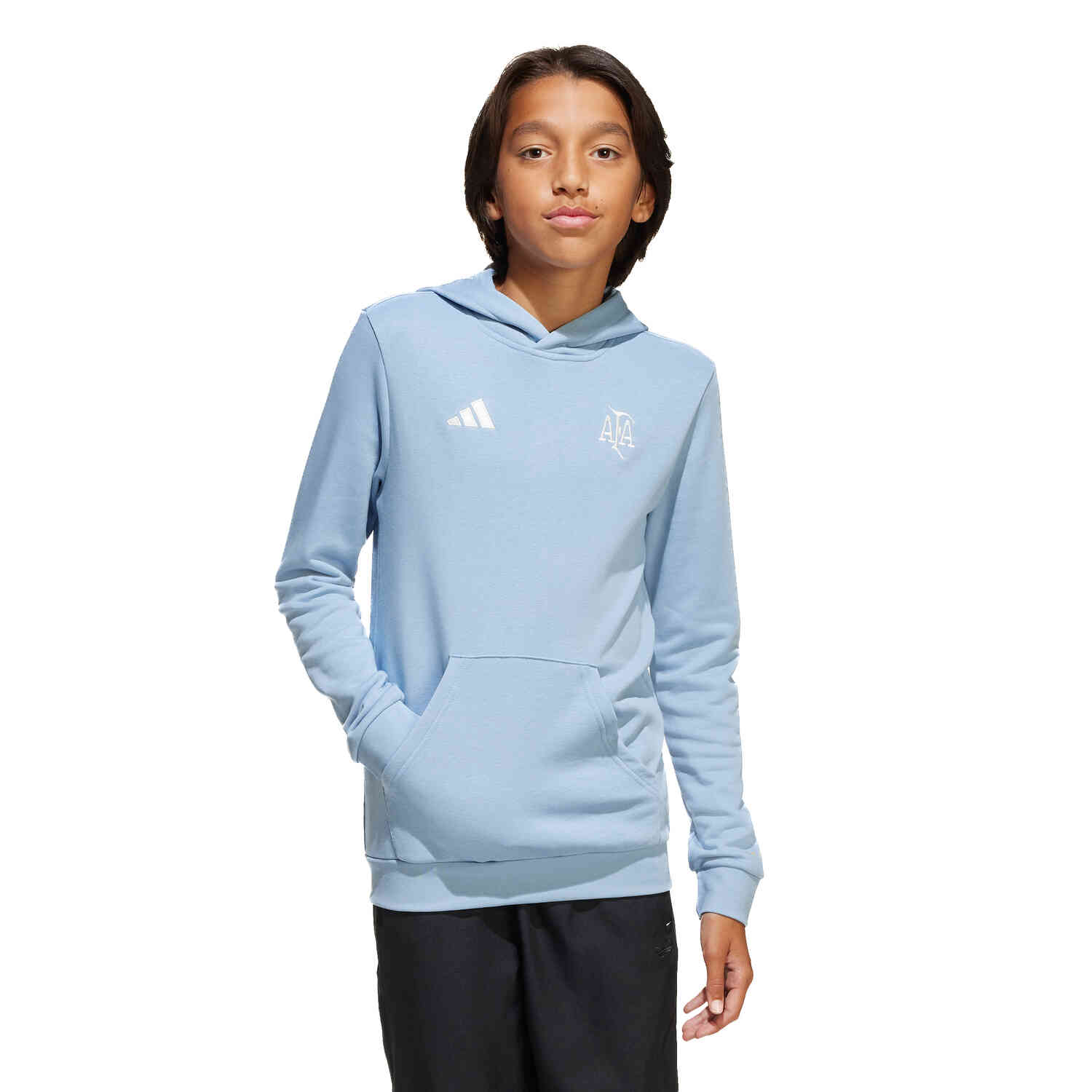 Kids adidas Argentina 50th Anniversary Hoodie Ambient Sky Cloud White SoccerPro