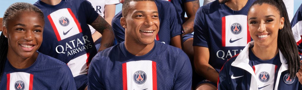 shop psg apparel featuring mbappe mess and Neymar by Nike