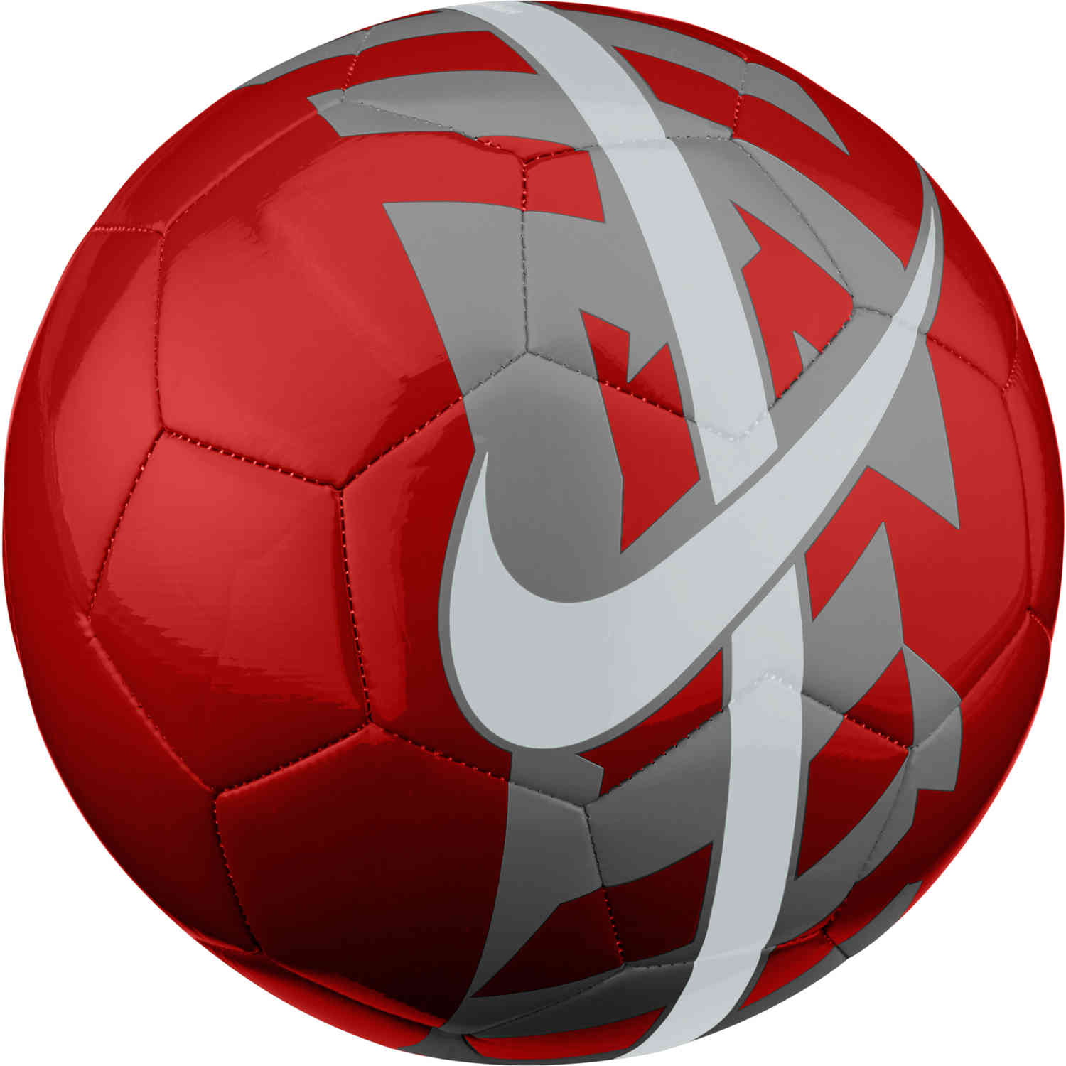 Nike React Soccer Ball - Bright Crimson/Dark Grey/Pure Platinum - SoccerPro