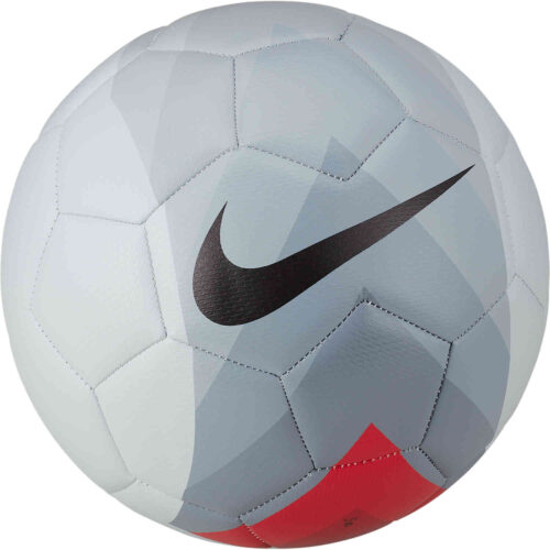 Nike FootballX Strike Soccer Ball – Pure Platinum.Bright Crimson/Dark Grey