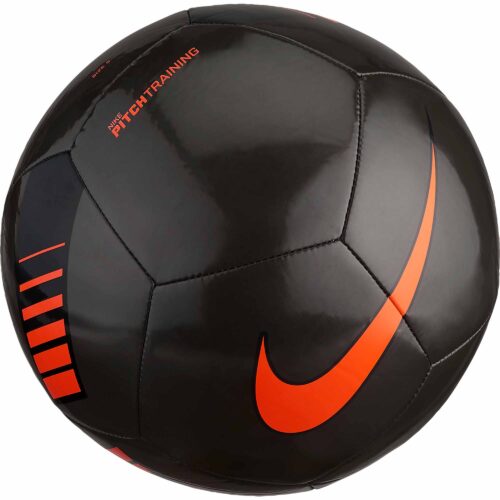 Nike Pitch Training Soccer Ball – Metallic Black/Total Orange