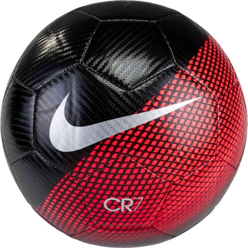 Nike CR7 Prestige Soccer Ball – Black/Flash Crimson/Silver