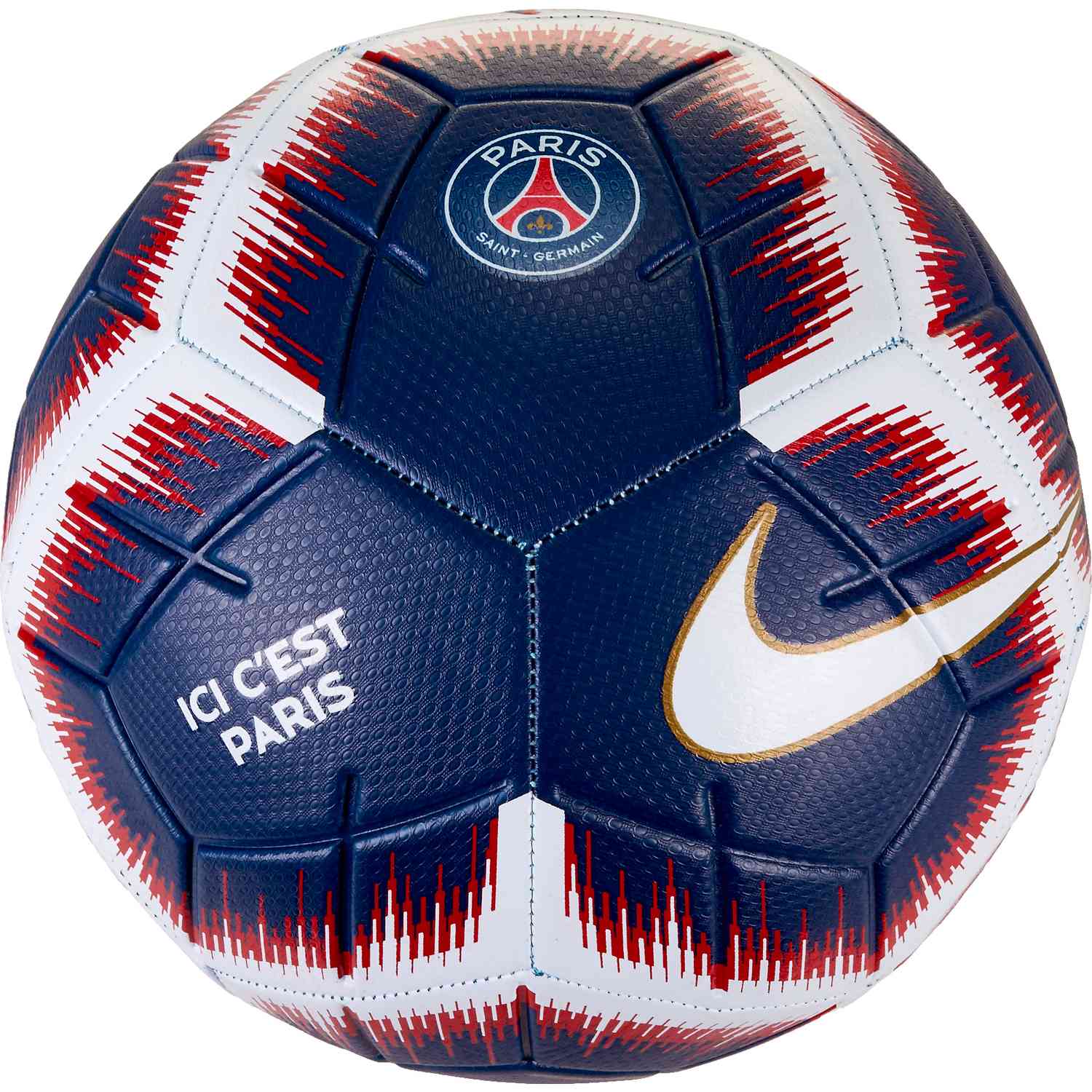 Nike PSG Strike Soccer Ball - Midnight Navy/Challenge Red - SoccerPro