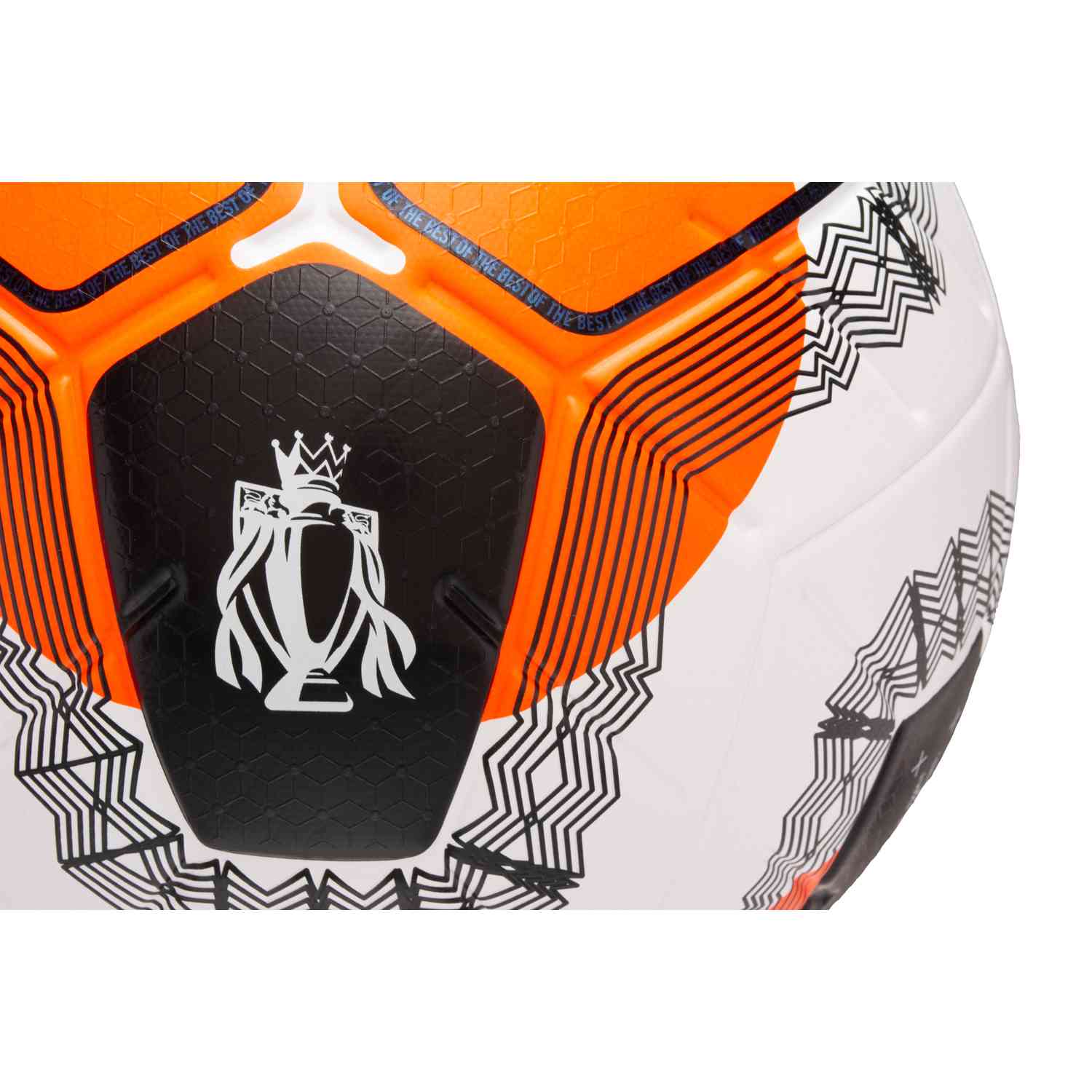 Nike Premier League Merlin Official Match Soccer Ball White With Black And Hyper Crimson Soccerpro