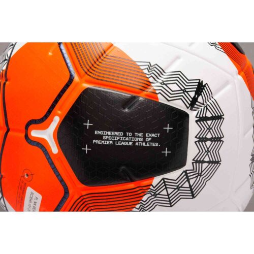 Nike Premier League Merlin Official Match Soccer Ball – White with Black and Hyper Crimson