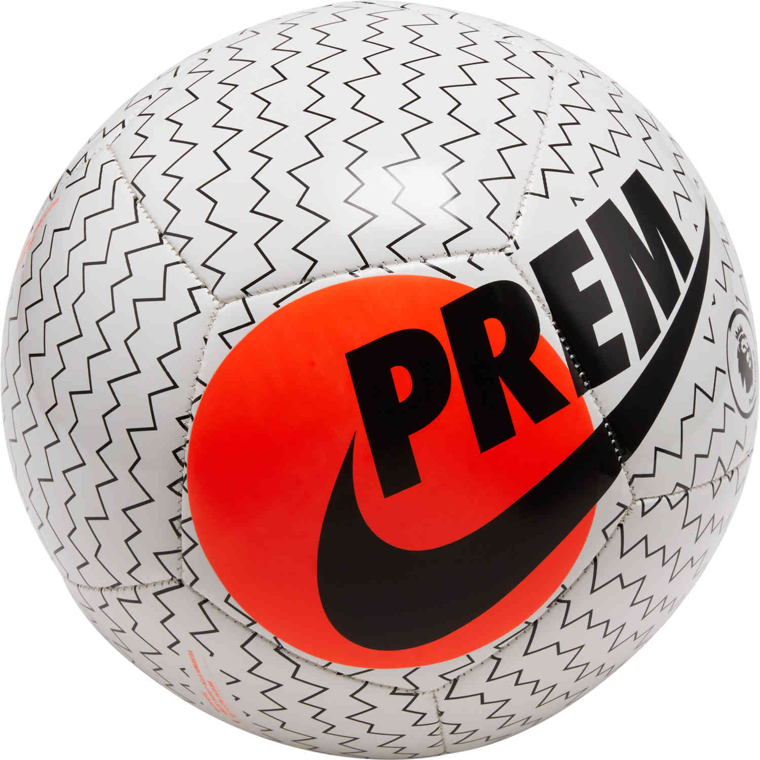 Nike Premier League Pitch Soccer Ball White Hyper Crimson With Black Soccerpro