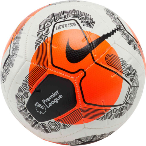 Nike Premier League Strike Soccer Ball – White & Hyper Crimson with Black
