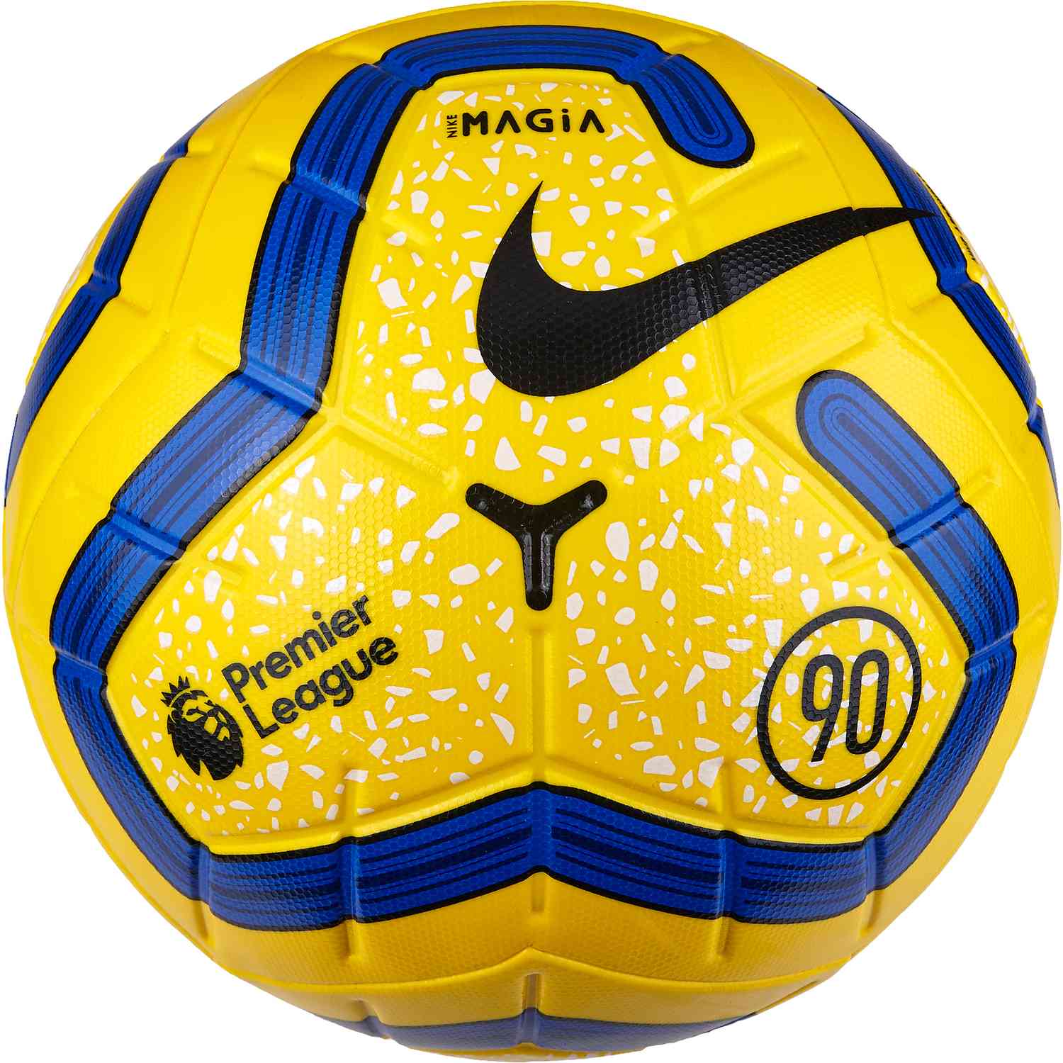 Nike Hi-vis Premier League Magia Match Soccer Ball - Yellow/Blue/Black -  SoccerPro