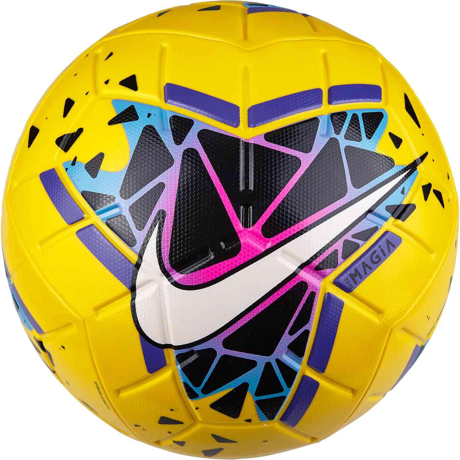 yellow and purple nike soccer ball