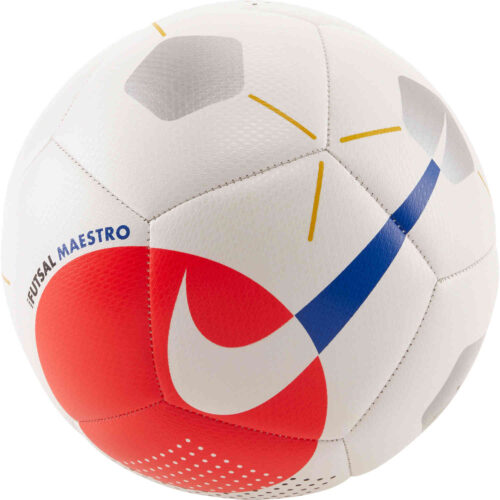 Nike Maestro Futsal Ball – White/Bright Crimson/Racer Blue