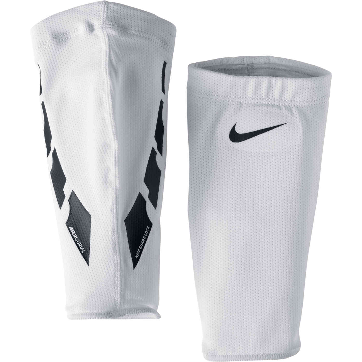 Inútil mezclador Talentoso Nike Elite Guard Sleeves - White and Black Shin Guard Sleeves