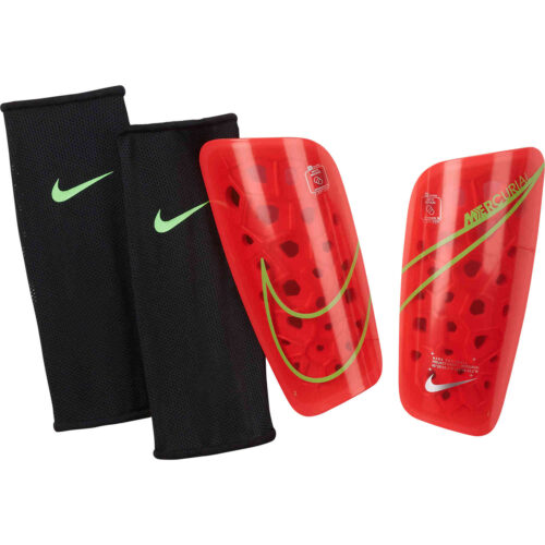 Nike Mercurial Lite Shin Guards – Bright Crimson & Rage Green with Silver