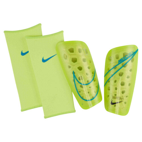 Nike Mercurial Lite Shin Guards – Volt & Blackened Blue with Laser Blue