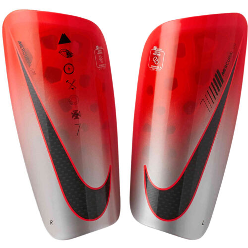 Nike CR7 Mercurial Lite Shin Guards – Flash Crimson/Silver