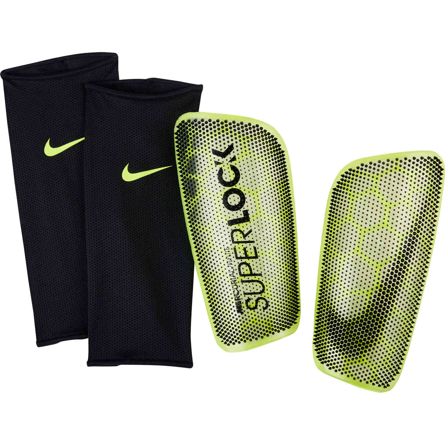 Nike Mercurial Superlock Guards Volt/Black - SoccerPro