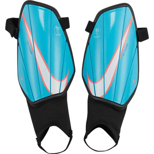 Nike Charge Shin Guards – Baltic Blue & Black with White