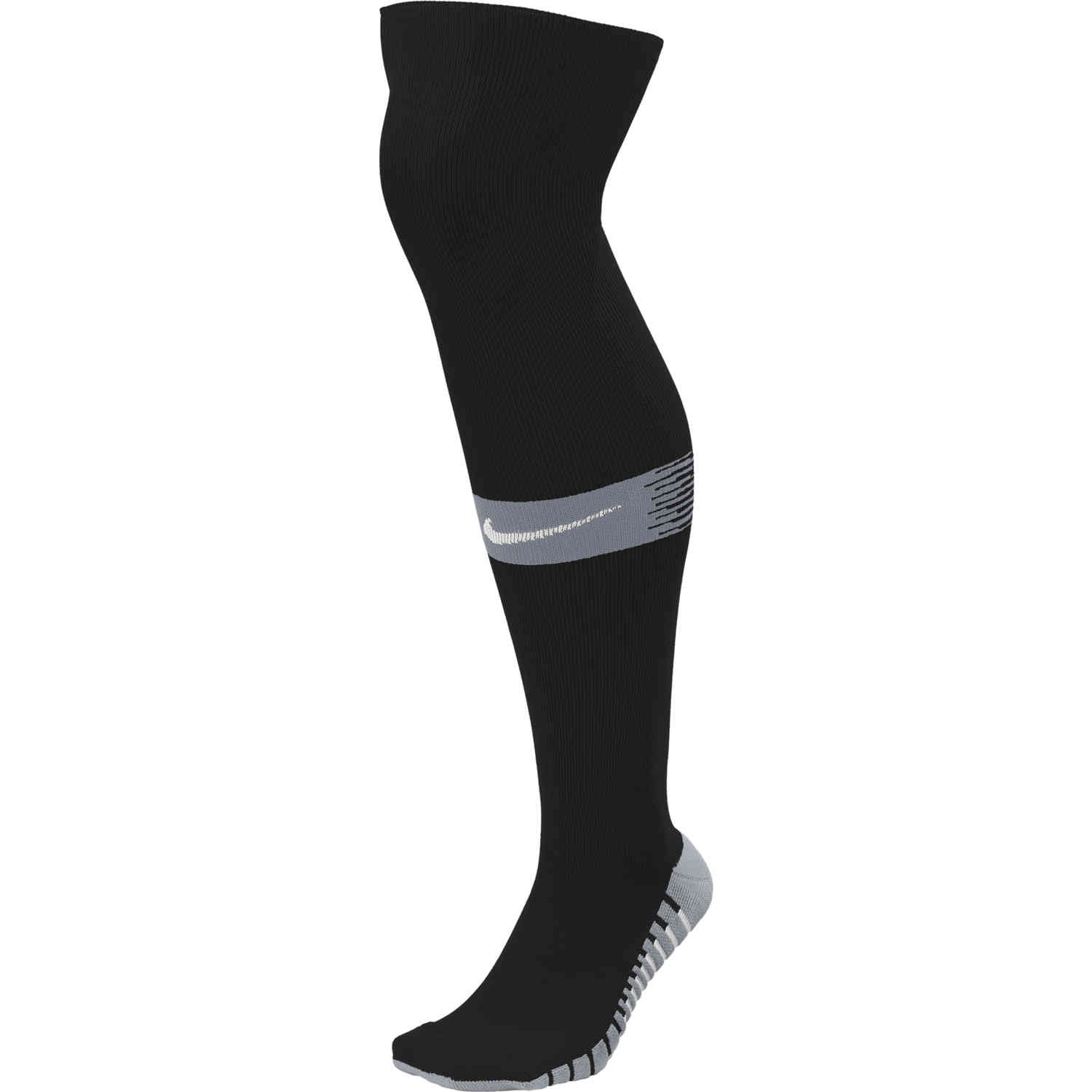 Nike Team Matchfit Soccer Socks Black/Cool Grey - SoccerPro