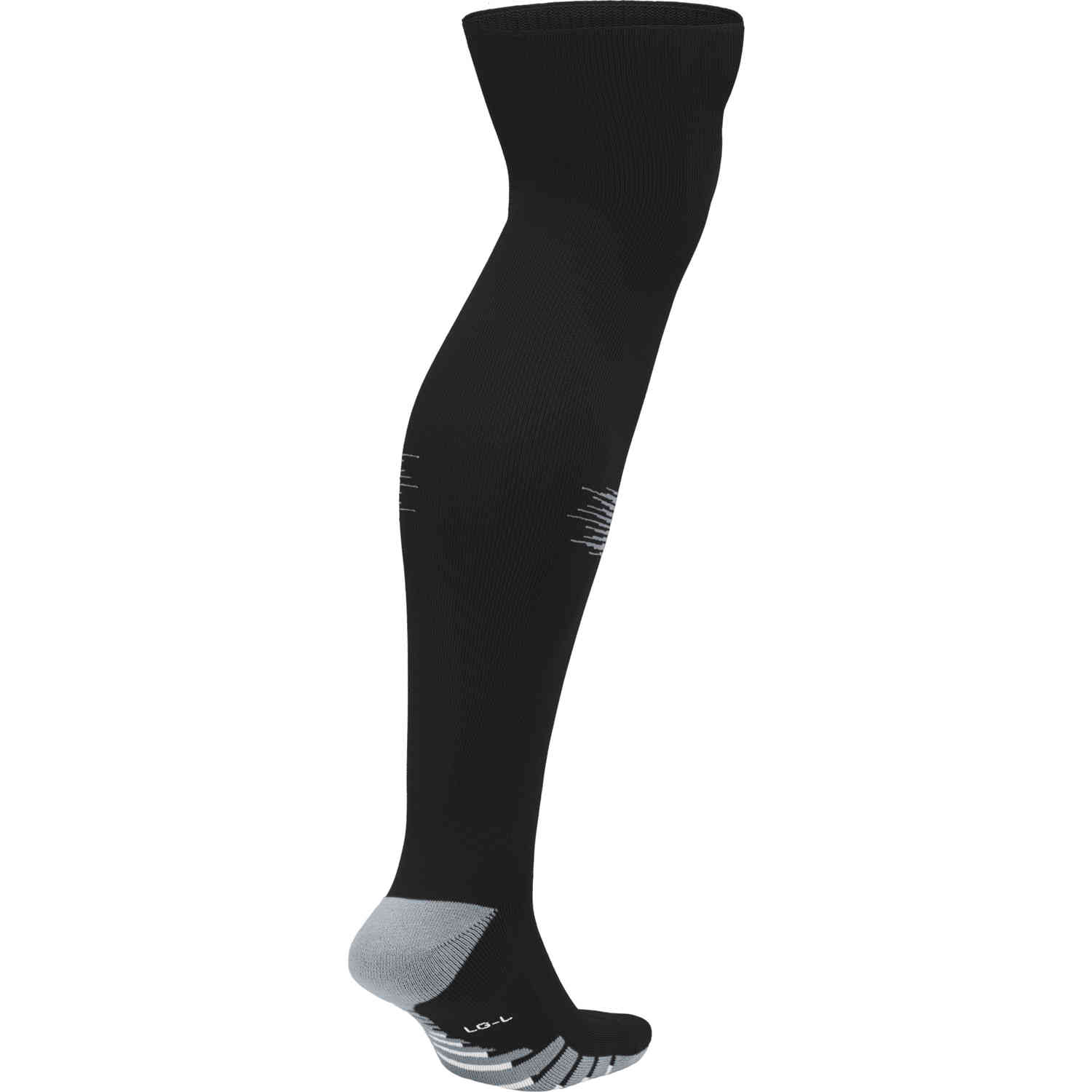 slagader rechter melk wit Nike Team Matchfit Soccer Socks - Black/Cool Grey - SoccerPro