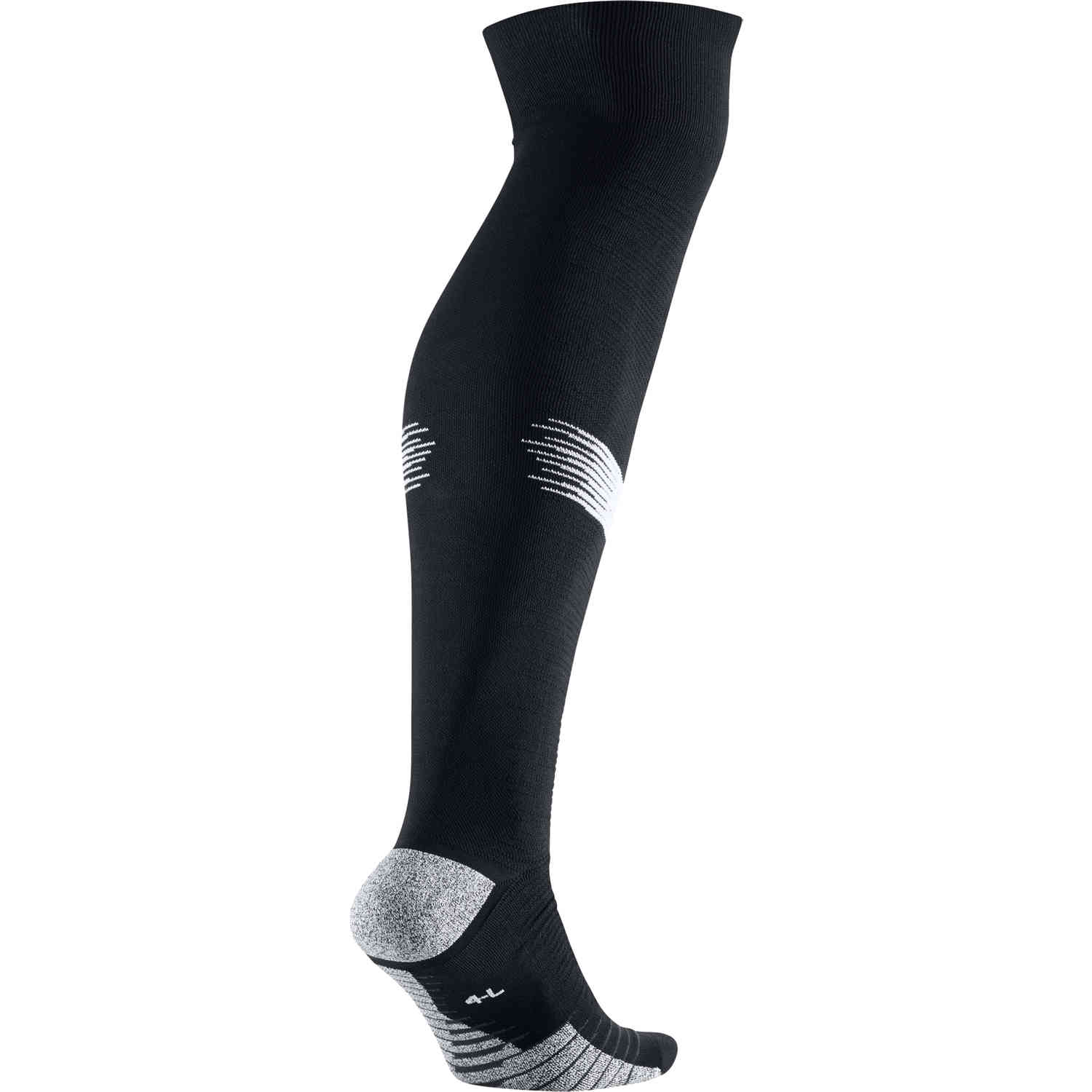 NikeGrip Strike Light Team Soccer Socks - Black/White - SoccerPro