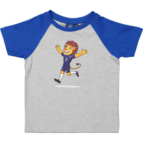 Kids Chelsea Mascot Tee – Grey Melange/Royal