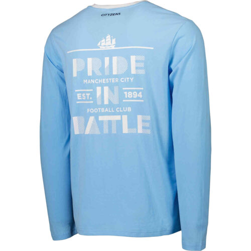 Manchester City Pride in Battle L/S Tee – Sky Blue/White