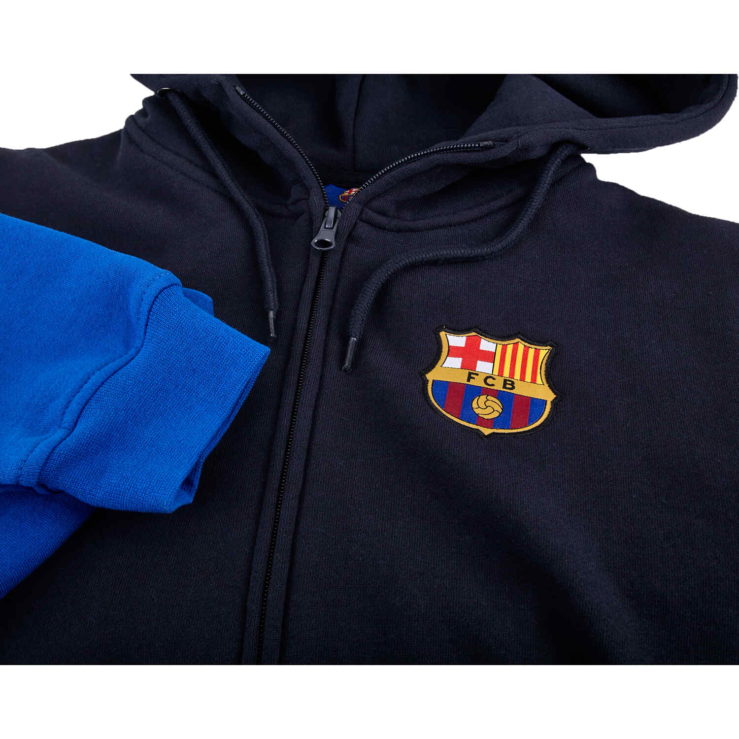 Barcelona Color Block Full-zip Hoodie - Reflex Blue - SoccerPro