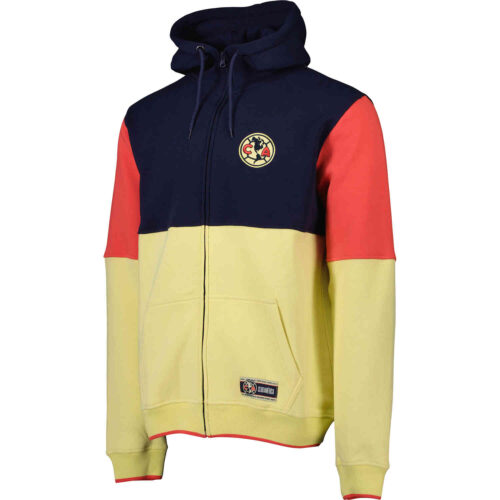 Club America Color Block Full-zip Hoodie – CA Yellow